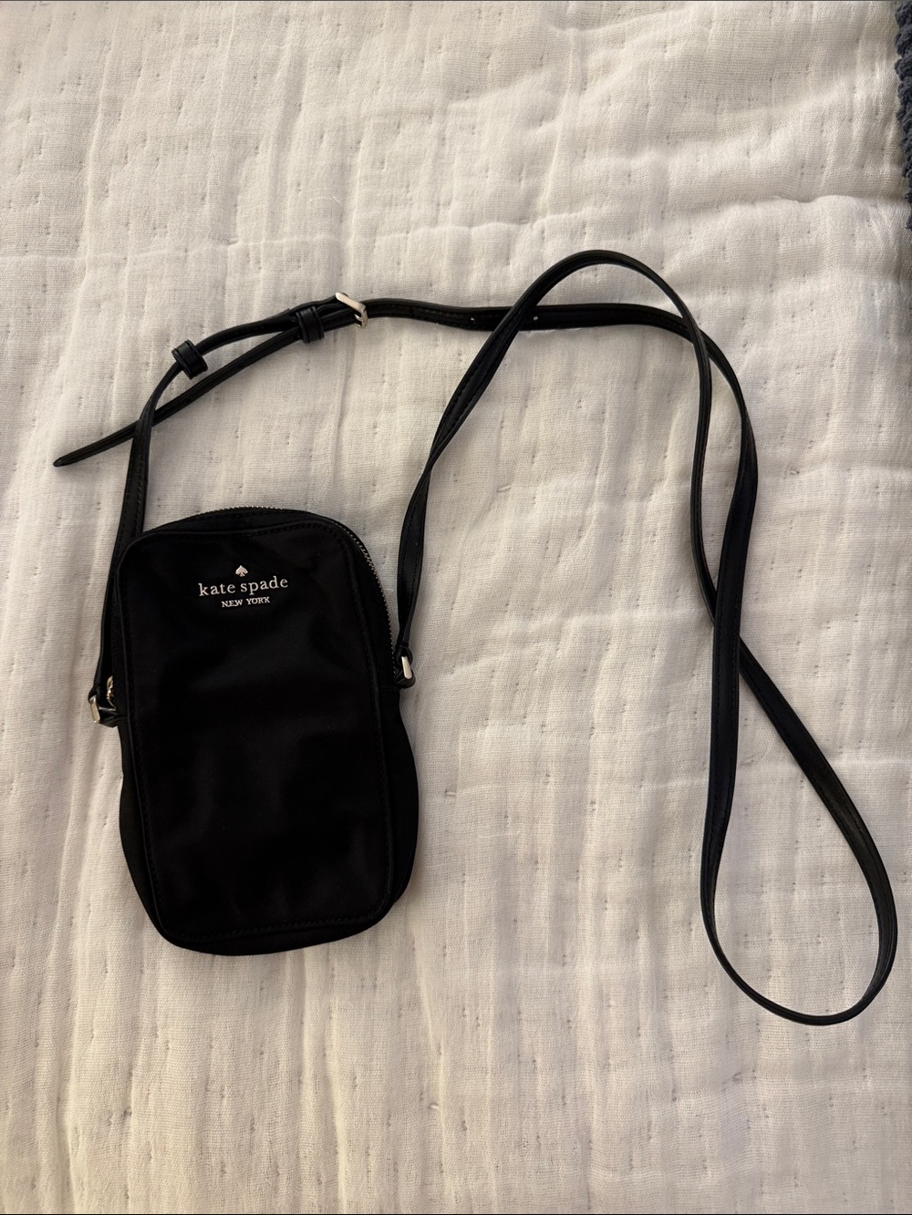 kate spade Black Nylon Crossbody Phone Pouch